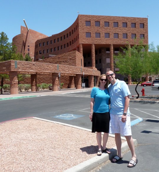 5b1a - Barbara & Don at the Clark County Courthouse, Nevada